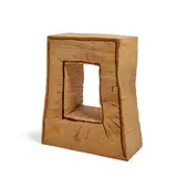 David Nash, Cut Corners Frame: Madrone, 1997, carved and stained madrone wood