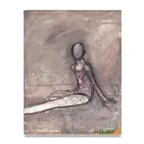 Nathan Oliveira, #299 Seated Figure Grey Background, 1977, oil on canvas