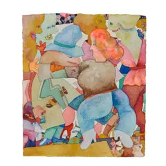 Gladys Nilsson, Danzin, circa 1980s-90s, watercolor on paper