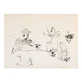 John Altoon, Untitled, 1961, pen and ink on illustration board