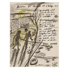 H. C. Westermann, Autumn on Mohawk St: Chicago '67, 1978, watercolor and ink on paper