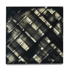 #1 Blk/White by Ed Moses, 2013, acrylic on canvas, sold Sep 2022