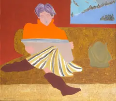March Avery, Karla Drawing, 1990, oil on canvas