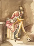 Ernie Barnes, Study for Pause Café