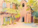 Wolf Kahn, Collonges La Rouge, pastel on paper