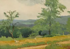 George Ault, Near East Killingly, Connecticut, 1916, oil on canvasboard