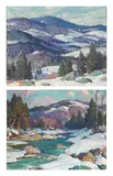 Aldro Thompson Hibbard, Vermont Valley and Vermont Snow Scene: A Pair of Works