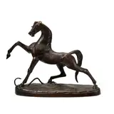Wilhelm Hunt Diederich, Horse and Snake, bronze with brown patina