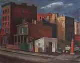 Max Arthur Cohn, New York Street Scene, 1935, oil on canvas