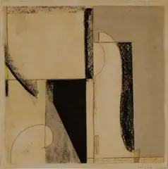 Balcomb Greene, Untitled #18, 1935, collage, graphite, watercolor and charcoal on paper