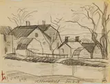 Oscar Florianus Bluemner, N. Bloomfield, 1918, graphite and crayon on paper