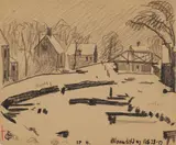 Oscar Florianus Bluemner, Bloomfield, NJ, 1917, graphite, crayon and ink on paper