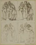 Reginald Marsh, Sailor with Women (Four Studies)