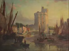 Fishing Boats by Colin Campbell Cooper, 1901, oil on canvas, offered Aug 2022