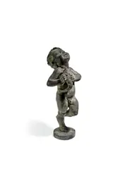 Edith Barretto Stevens Parsons, Boy with Fish Fountain, bronze with weathered verdigris patina