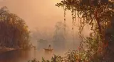Norton Bush, Tropical river with hanging vines