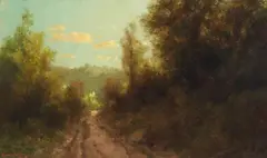 Old Road Near Ross, Marin County by Charles Dorman Robinson, oil on canvas, offered Aug 2022