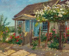 Emma Lampert Cooper, A Mexican Cottage, California and The Rose Vine (a group of two)