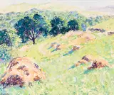 William Clapp, Bright Spring Day, oil on Masonite