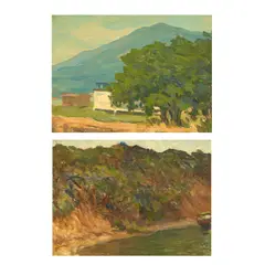 Gottardo Piazzoni, Boat near Beach, Green Brae and Green Brae (a group of two)