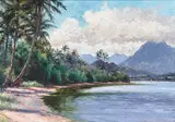 Helen Thomas Dranga, At Kaneohe Bay, circa 1920, oil on canvas affixed to board