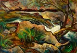 Charles Frederick Surendorf, Sullivan Creek Rapids, oil on board