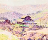 William Clapp, The Barn, oil on Masonite