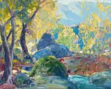 Hanson Puthuff, (In the Malibu) Sunny Glade, oil on board