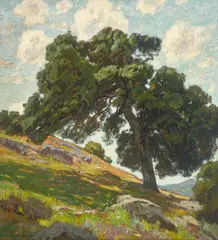 William Wendt, The Oak, oil on canvas