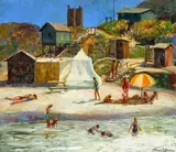 Alfred James Dewey, Laguna Beach, circa 1935, oil on canvas laid to artist's board