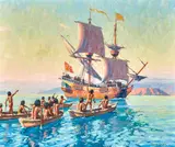 Joe Duncan Gleason, 'San Carlos' First Ship to Enter San Francisco Harbor