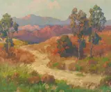 Maurice Braun, Russet Hillside, oil on canvas