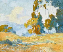Dana Bartlett, Eucalyptus in a California Landscape, oil on canvas