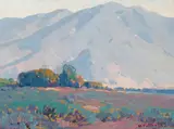 Hanson Puthuff, Lavender Hills, oil on board