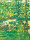 Lawton S. Parker, Summer in Giverny, oil on canvas laid to board
