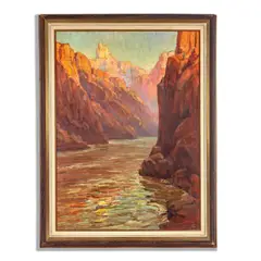 Deep in the Grand Canyon by Benjamin Brown, oil on canvas, sold Aug 2022