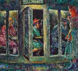 Ben Messick, Telephones, circa 1940, oil on canvas