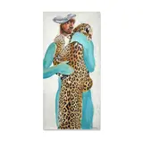 Michael Singletary, Leopard Lover, 1991, acrylic on canvas