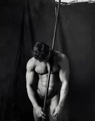 Marcus Leatherdale, Sleeping Guard, 1985, gelatin silver print