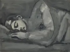 Luis Frangella, Sleeper/Dreamer, 1982, oil on canvas