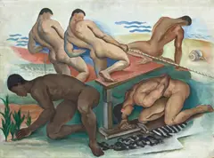 The Five Josephs by William L'Engle, 1935, oil and graphite on board, offered Jun 2022