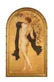 Frederic, Lord Leighton, Pra, Dancing athlete with an olive branch, oil on canvas