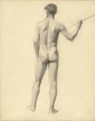 Edward Hopper, Back View of a Nude Male Model, pencil on paper