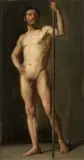 French School, 19th century, Male nude academic study