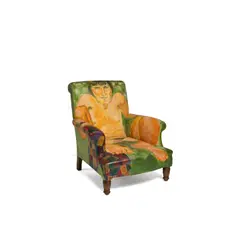 Edith Simon, Rudolph Nureyev, 1973, oil and graphite on canvas upholstered to a wooden chair frame