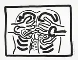 Keith Haring, Untitled, from Bad Boys (Littmann p.59), 1986, Screenprint on Rives BFK paper