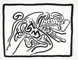 Keith Haring, Untitled, from Bad Boys, 1986, Screenprint on Rives BFK paper