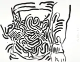 Keith Haring, Untitled, from Bad Boys (Littmann p.58), 1986, Screenprint on Rives BFK paper
