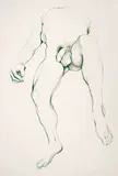 Lowell Nesbitt, Male Nude, 1979, lithograph in colors on wove paper