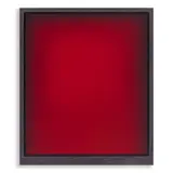 Eric Orr, Red Infinity, 1989, oil on canvas on board and lead on panel